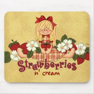Strawberries N' Cream mousepad