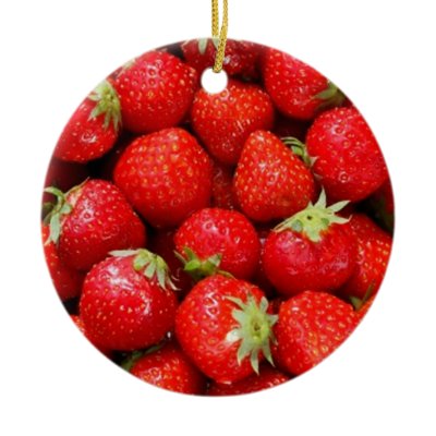 Strawberries ornaments