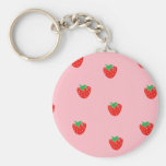 Strawberries Pink Keychains