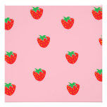 Strawberries Pink Personalized Invitation