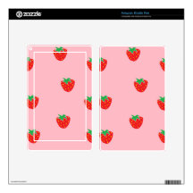 Strawberries Pink Kindle Fire Skins