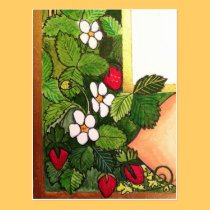 Strawberries postcards