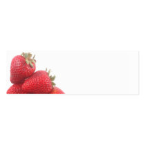 strawberries profile card business cards