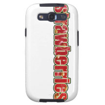 Strawberries Samsung Galaxy Case w/ fruit texture
