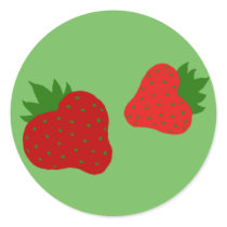 Strawberries stickers (green) by destructobot Strawberries stickers (green)