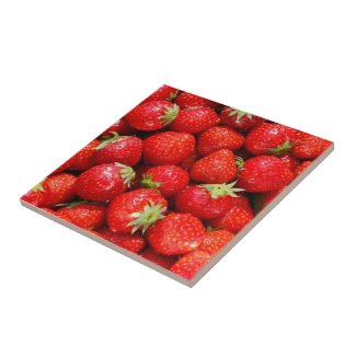 Strawberries Ceramic Tiles