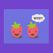 Strawberries (WTF?) postcards