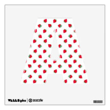Strawberry Alphabet Wall Decal
