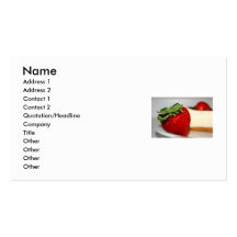 Strawberry And A Cheesecake Business Card