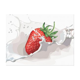 Strawberry and Cream wrappedcanvas