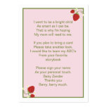 Strawberry Baby Bring a Book Card business cards