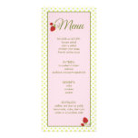 Strawberry Baby Shower Menu invitations