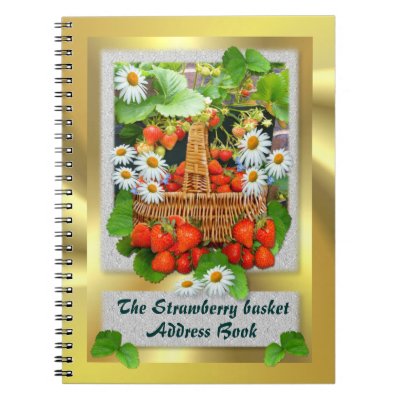 Strawberry Basket ~ Address Book Spiral Note Book