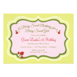 Strawberry |  Birthday Invitation invitations