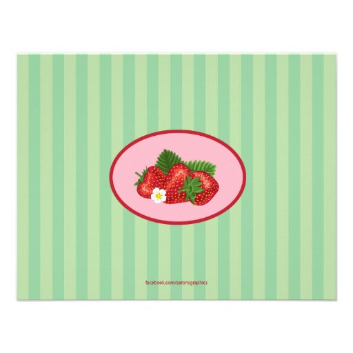 Strawberry Birthday Party Invitation
