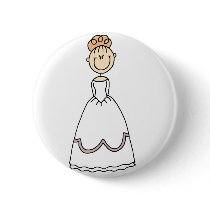Strawberry Blond Bride Button
