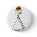 Strawberry Blond Bride Button