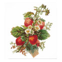 Strawberry Blooms Customizable Poster posters