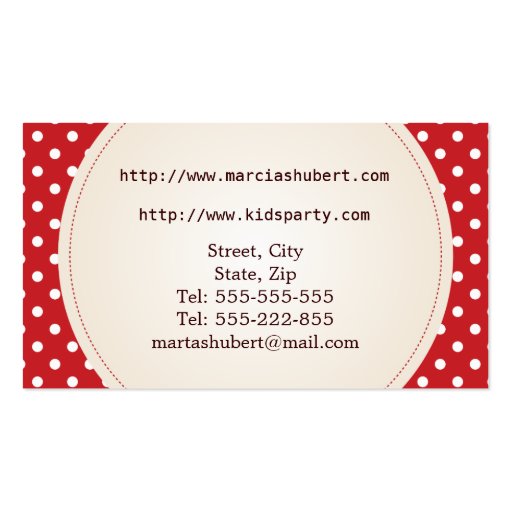Strawberry Business Card (back side)