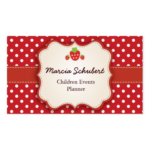 Strawberry Business Card (front side)