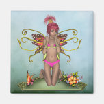 Strawberry Butterfly Fairy Magnet magnets