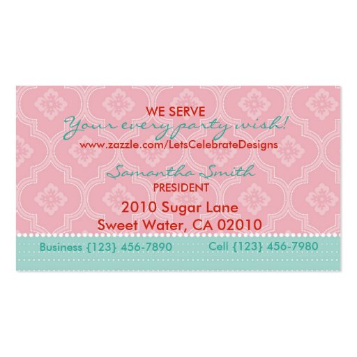 Strawberry Cake Business Card B2 (back side)