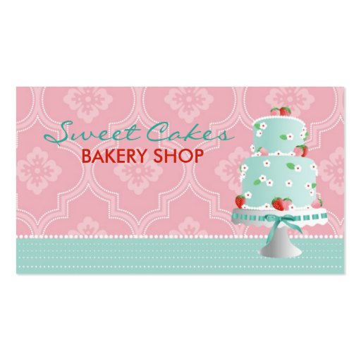 Strawberry Cake Business Card B2
