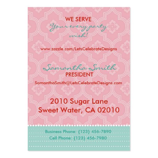 Strawberry Cake Business Card C (back side)