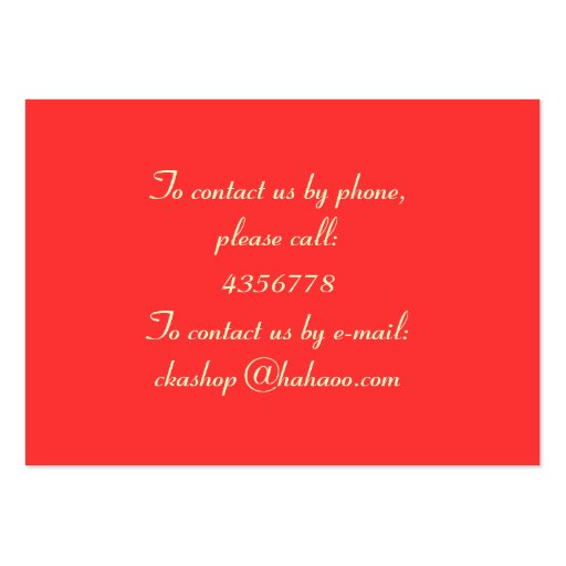 strawberry cake business card templates (back side)