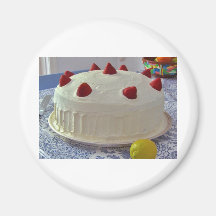Strawberry Cake Refrigerator Magnets
