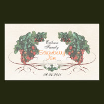 Strawberry canning label R1 stickers