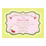 Strawberry Carriage Baby Shower Invitation invitations