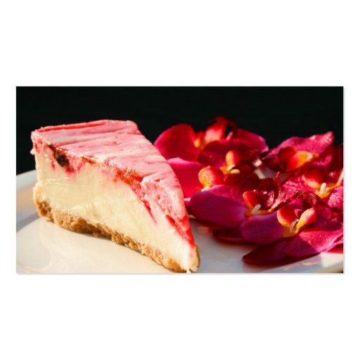 Strawberry Cheesecake And Orchids Business Card (back side)