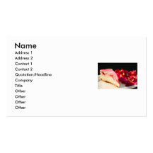 Strawberry Cheesecake And Orchids Business Card