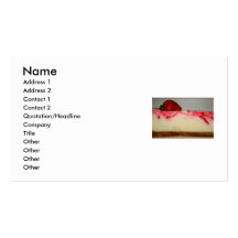 Strawberry Cheesecake Business Card