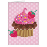 Strawberry & Chocolate Cupcake Card