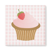 Strawberry Chocolate Cupcake magnets by candystore Strawberry Chocolate Cupcake magnets