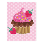 Strawberry & Chocolate Cupcake Post Cards