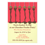 Strawberry & Chocolate Fondue Party Invitation invitations