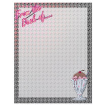 Strawberry Chocolate Sundae, "From the Desk of" Customized Letterhead