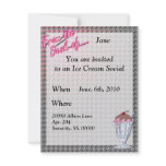 Strawberry Chocolate Sundae Template Custom Announcement
