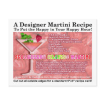 Strawberry Cilantro Martini Recipe Postcard