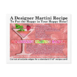 Strawberry Cilantro Martini Recipe Postcard