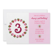 Strawberry Circle Invitation