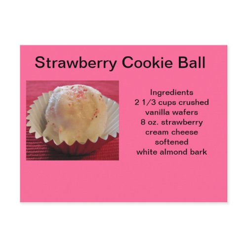 Strawberry Cookie Balls postcard