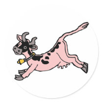 Strawberry Cow Stickers