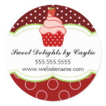 Strawberry Cupcake Bakery Stickers