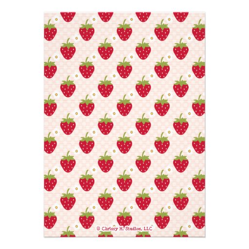 Strawberry Cupcake Birthday Invitation Any Age
