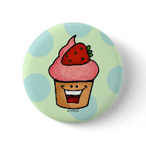 strawberry cupcake buttons