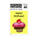 Strawberry Cupcake for a Birthday stamp